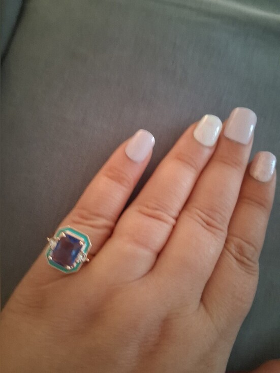 Jewelry - Elegant Blue and Gold Statement Ring
